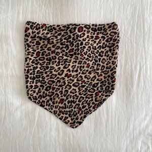 No brand cheetah print scarf / top